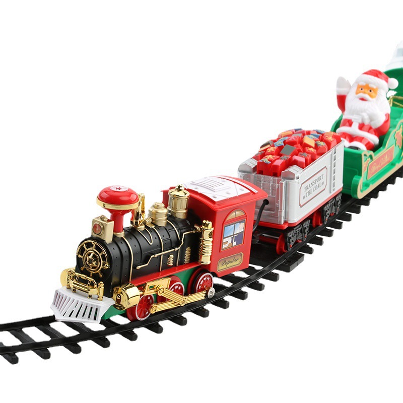 Kids Toys Xmas - Set Treno Elettrico Natalizio con Luci